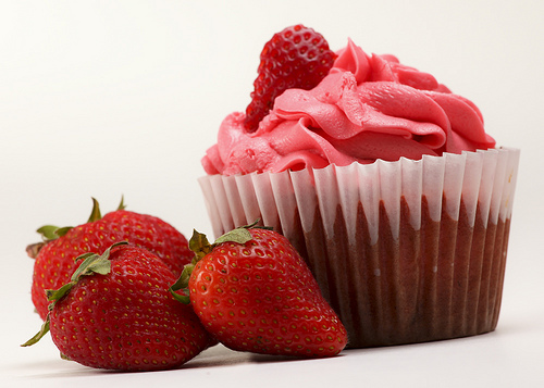 Strawberry Basil Cupcakes